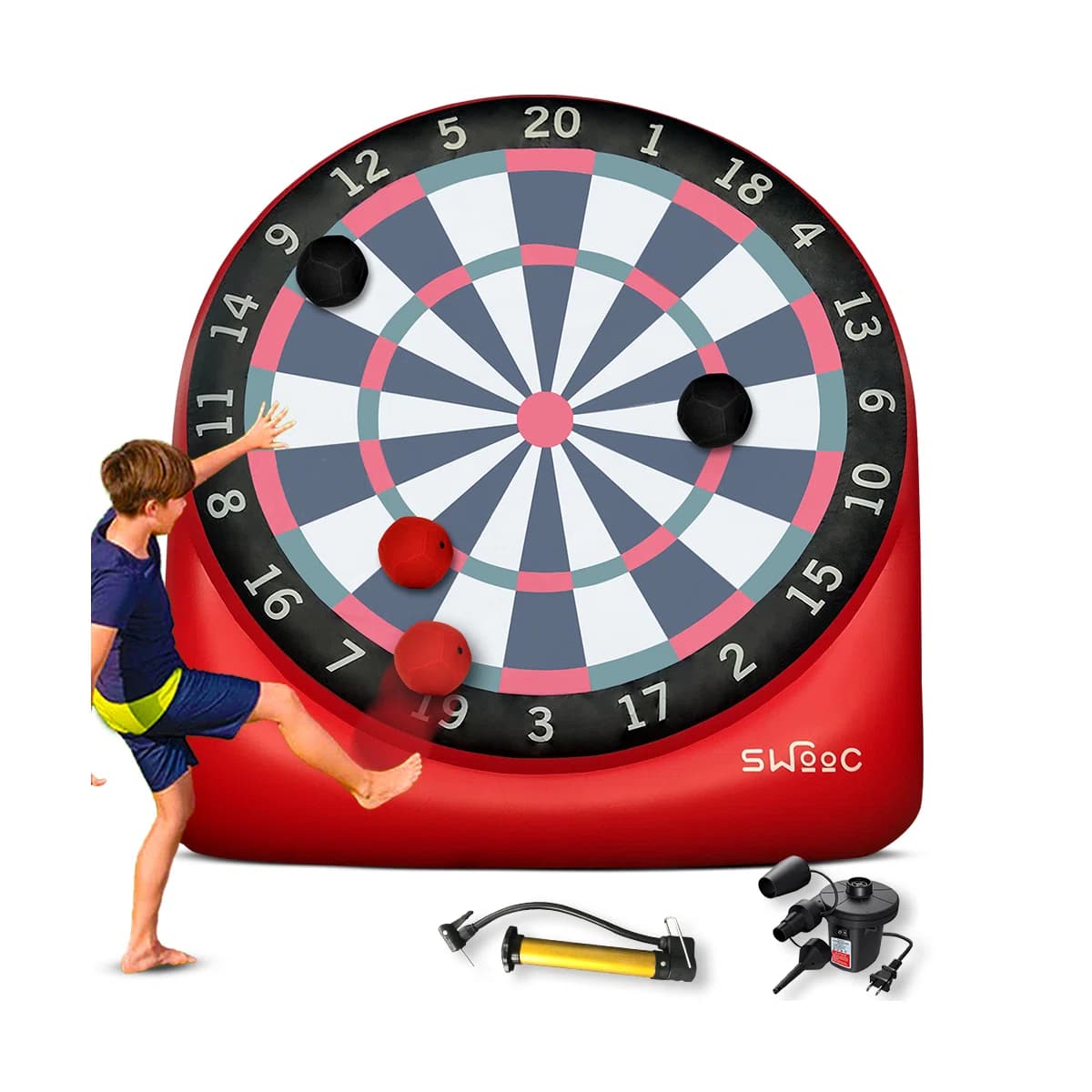 Giant Kick Darts inflatable target game rental for kids parties