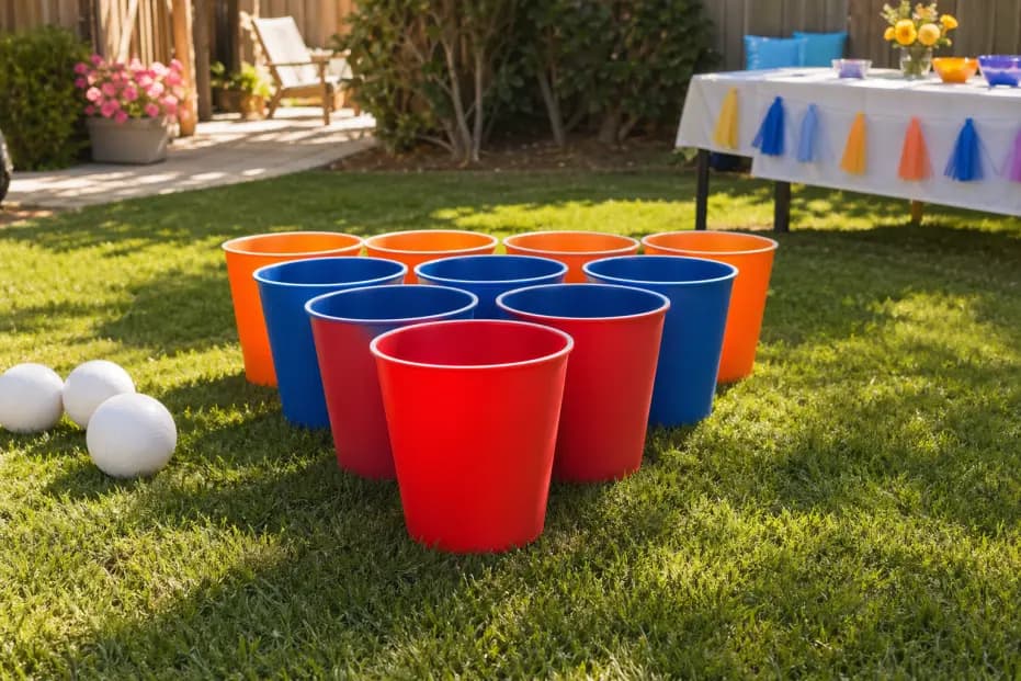 Yard pong game rental from Lollipop Event Rentals for parties and events in the Sacramento area